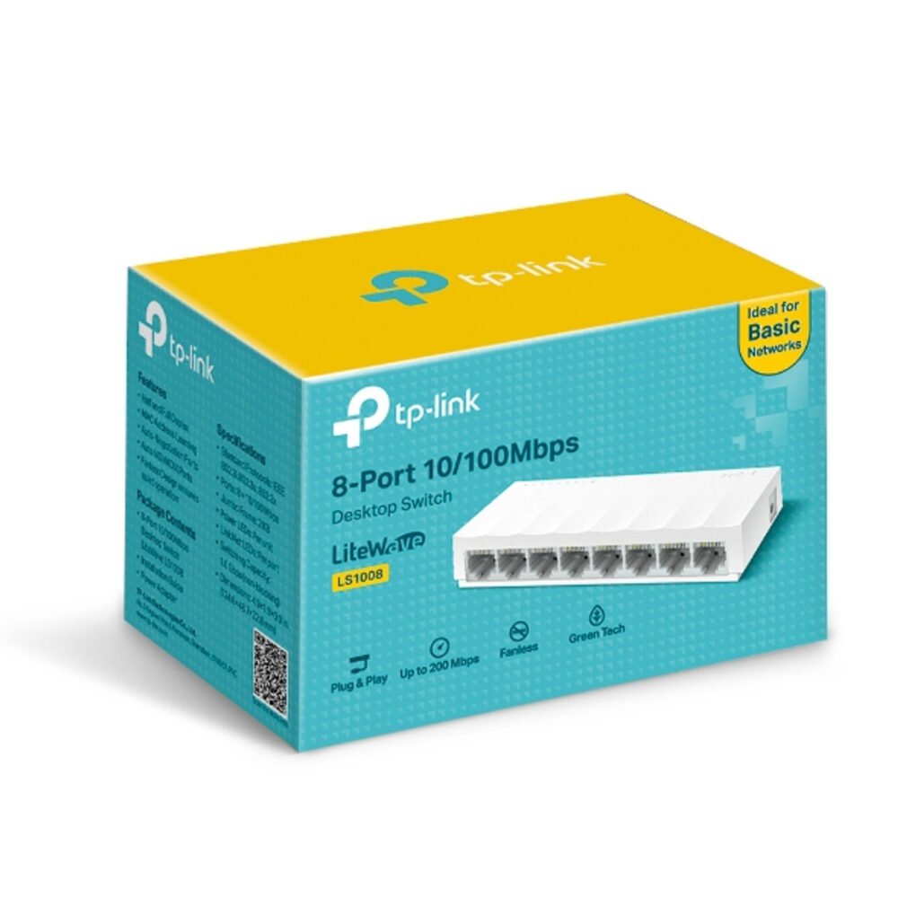 TPLINK 1008 8-Port 10/100Mbps Desktop Network Switch LS1008 - Image 3