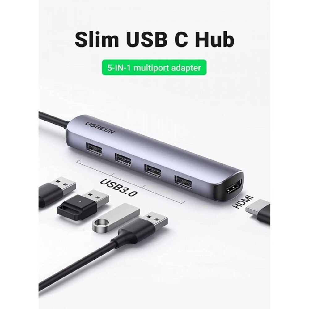 UGREEN 5-in-1 USB-C HUB Docking Station Adapter - Image 2