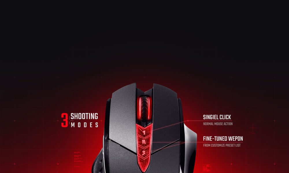 Bloody gaming mouse V7M (Black) X'GLIDE Armor Boots, 8Macro Buttons with 3 weapon modes - Image 2