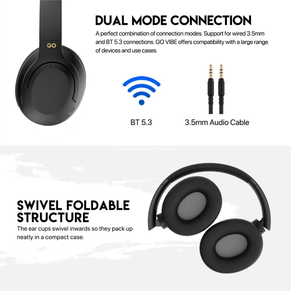 Fantech GO Vibe Wireless Headphone WH05 Blue - Image 3