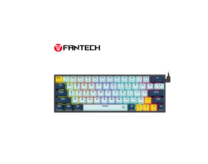 Fantech ATOM63 MK874V2 Mechanical Wired Gaming Keyboard – Sky Blue