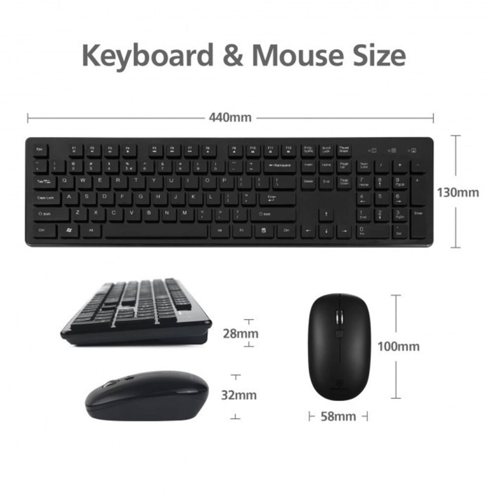 Micropack Ifree Pro Elegant Wireless Combo Keyboard & Mouse KM-236W white - Image 4