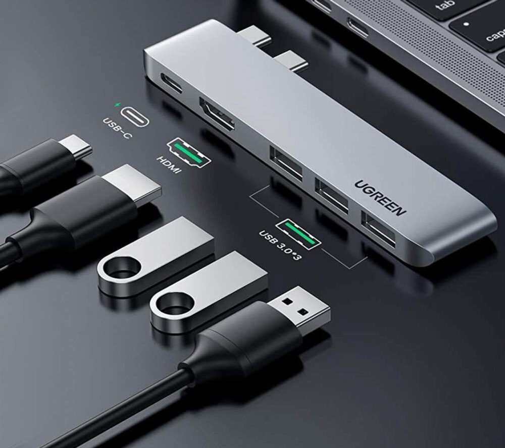 Ugreen 5-in-2 USB-C HUB Docking Station Adapter 
