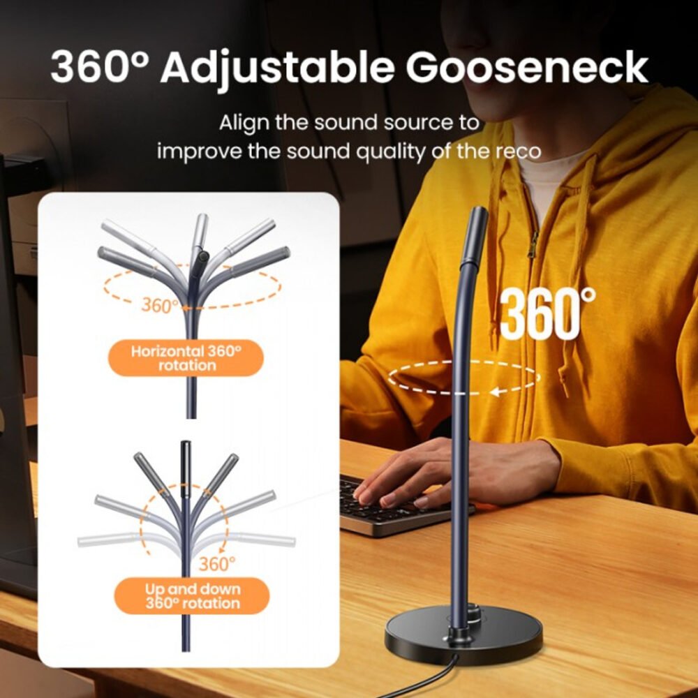 UGREEN Desktop USB Microphone for online Learning, Voice Chatting, Live Streaming, Online meeting 90416 - Image 2