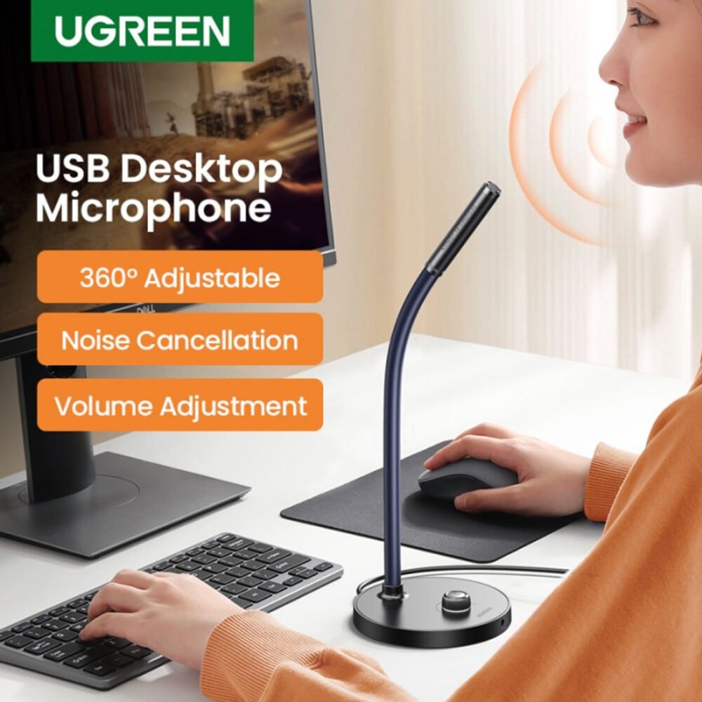UGREEN Desktop USB Microphone for online Learning, Voice Chatting, Live Streaming, Online meeting 90416 - Image 3