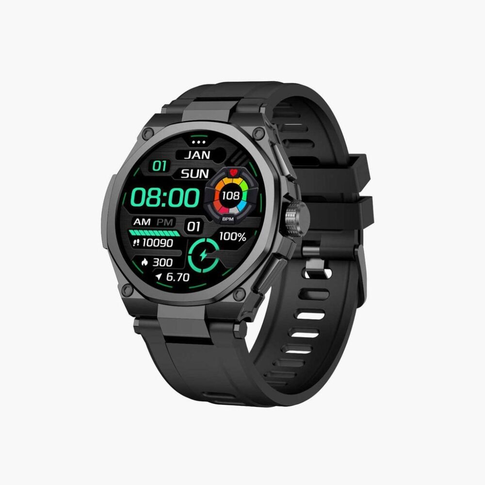 Green Lion Grand Smart Watch - Black/ Yellow/ Orange