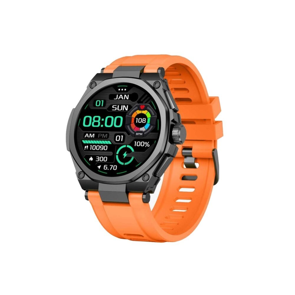 Green Lion Grand Smart Watch - Black/ Yellow/ Orange - Image 4