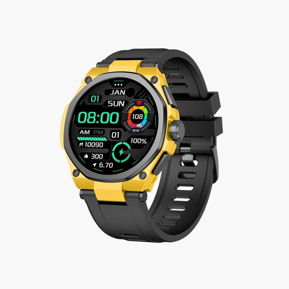 Green Lion Grand Smart Watch - Black/ Yellow/ Orange - Image 3