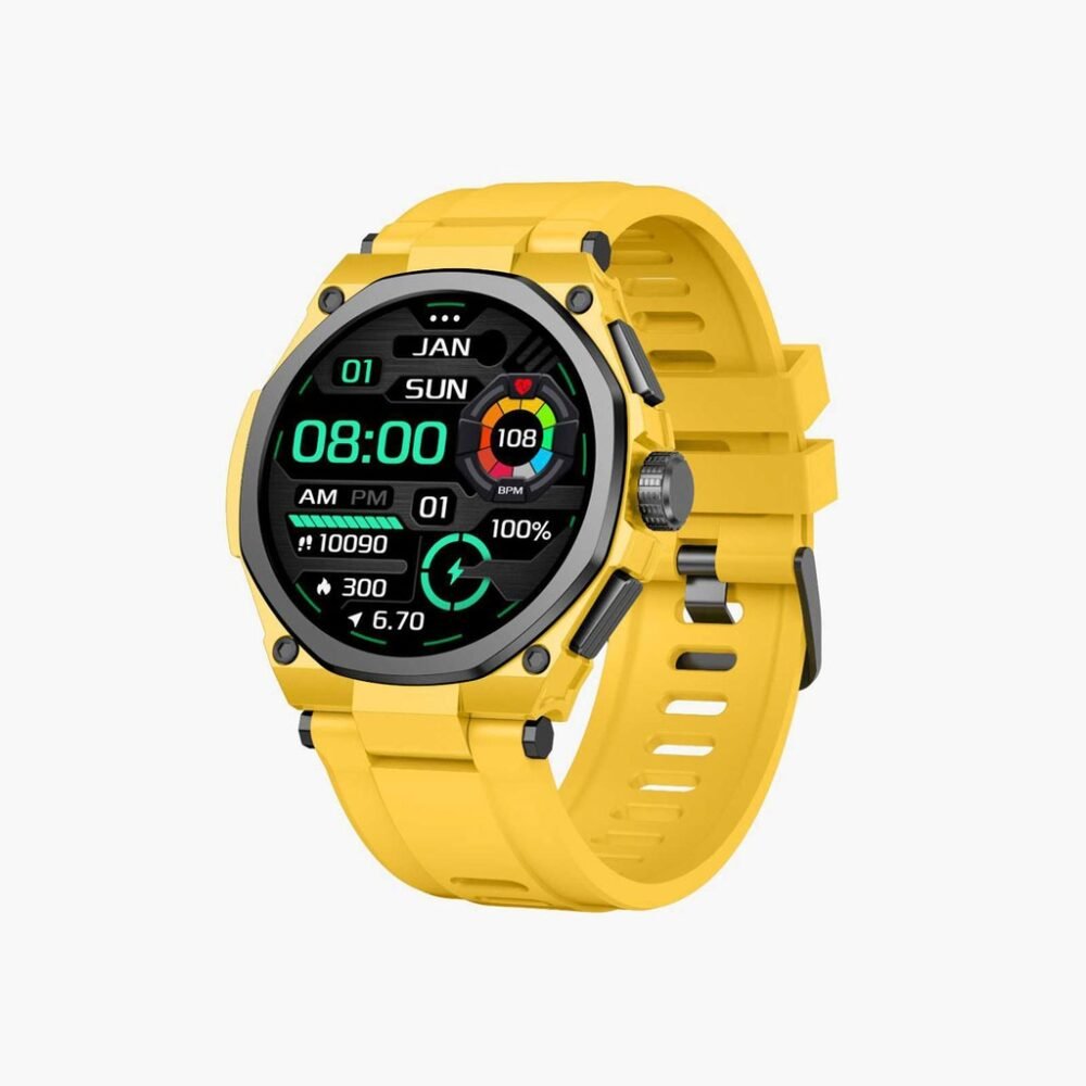 Green Lion Grand Smart Watch - Black/ Yellow/ Orange - Image 2