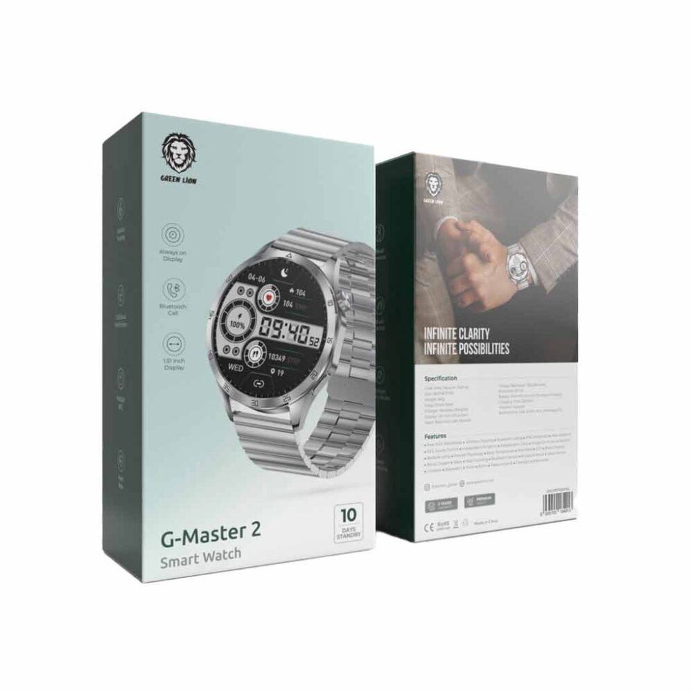 Green Lion G-Master 2 Smart Watch - Black/ Silver - Image 3