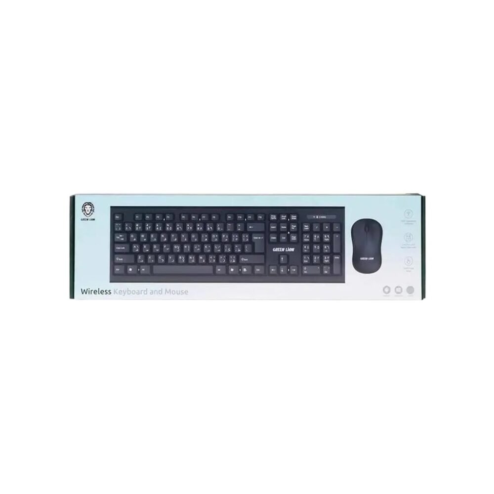 Green Lion Wireless Keyboard And Mouse - Black - Image 2