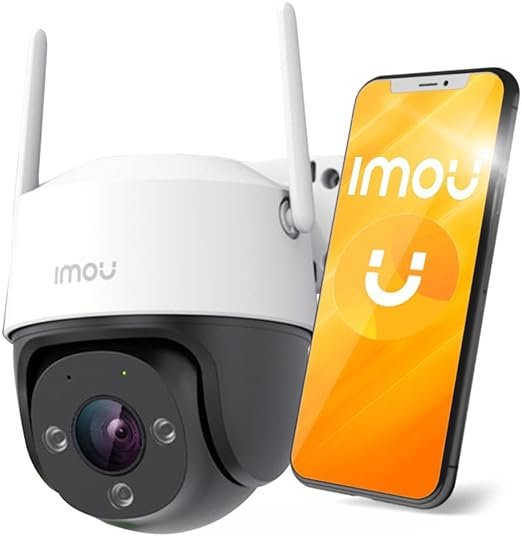 Imou WiFi Camera Cruiser SE+ 5MP FHD  Outdoor Security Camera Color Night Vision with Floodlight and Microphone