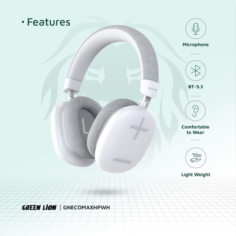 Green Lion Echo Max Headphone - White