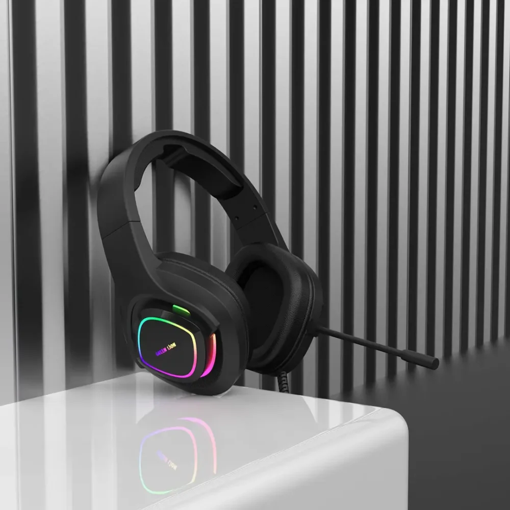Green Lion GP32X Gaming Headphone - Black - Image 3