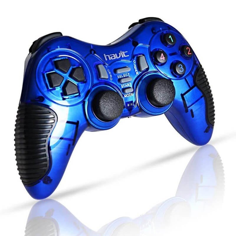 Havit, G89W 2.4Ghz Wireless Vibration Gamepad Controller Blue